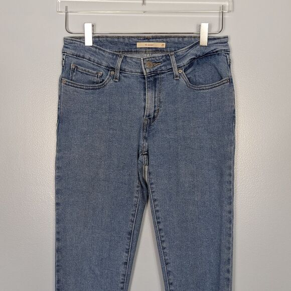 Levi's 711 Skinny Light Wash Mid Rise Ankle Jeans Women's 27 - Picture 2 of 12